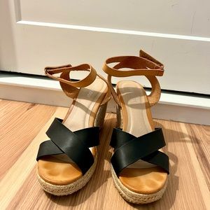 Tan & Black Espadrilles